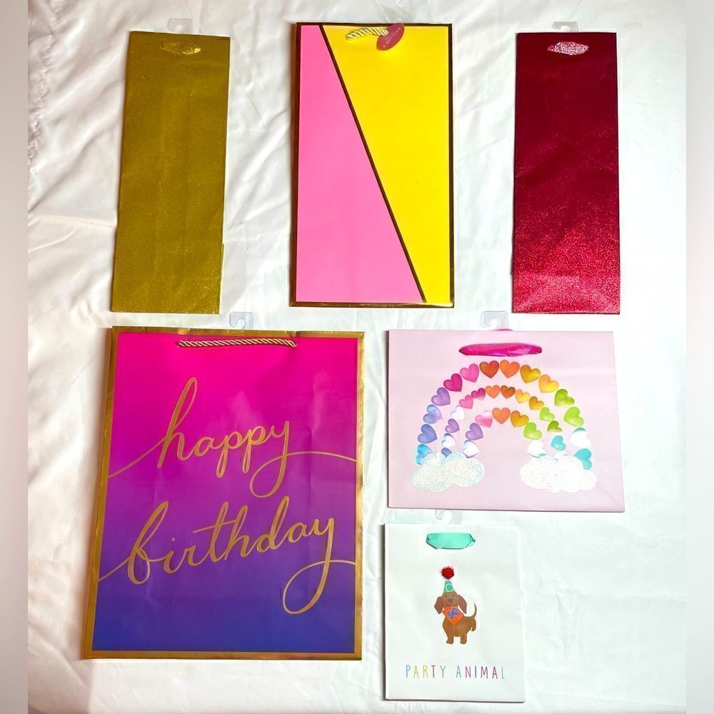 🔥❤️🔥 6 NEW Wine & More Quality Gift Bags All Occasions Sizes, Shapes Sty…